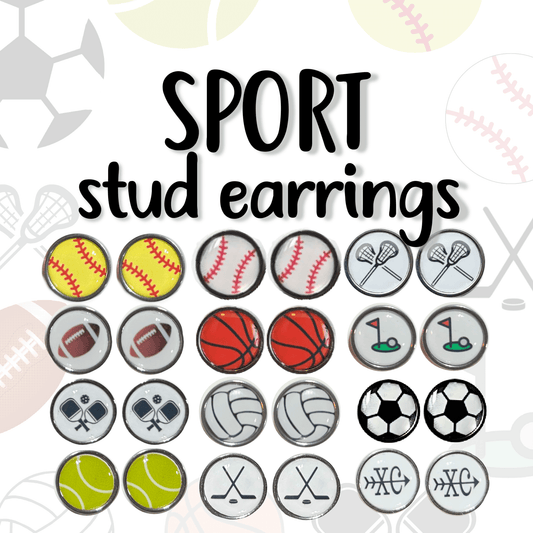 Sports studs earrings
