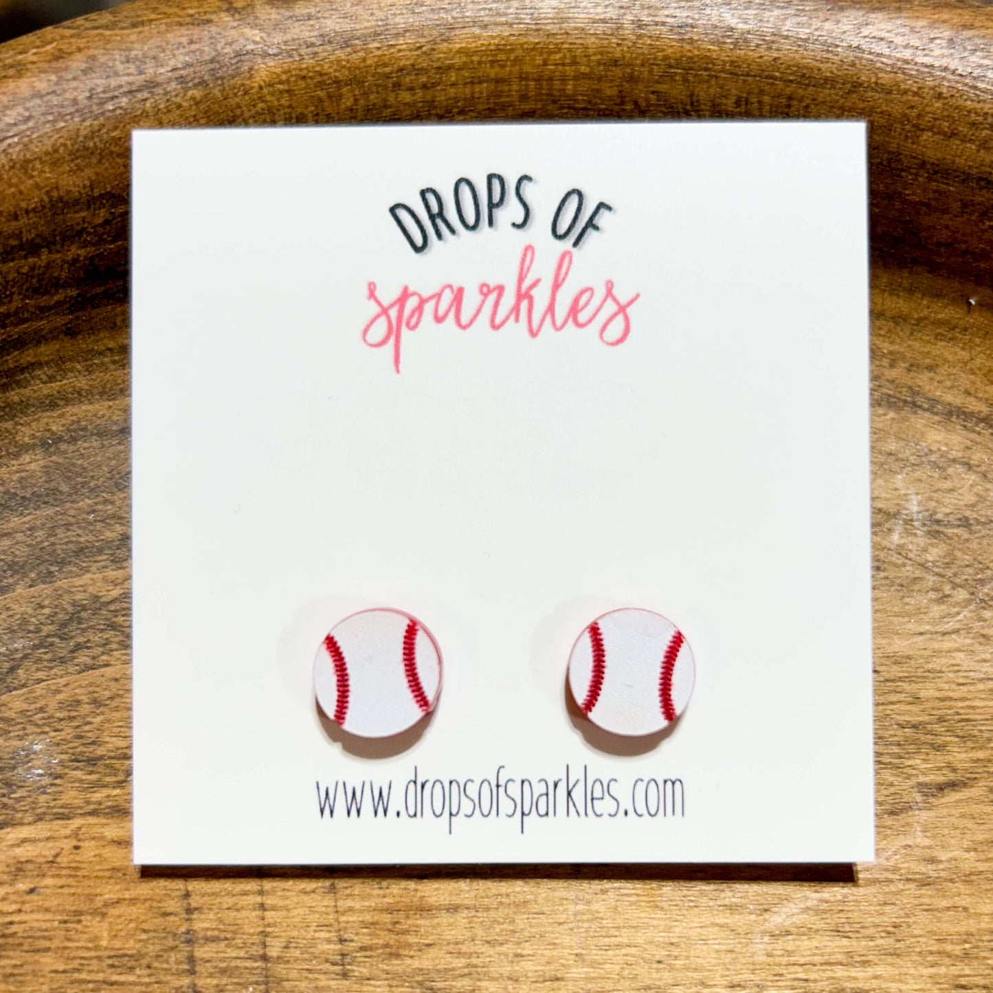 Acrylic Sports studs earrings