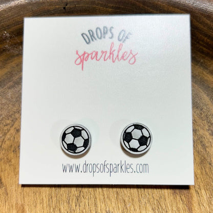Acrylic Sports studs earrings