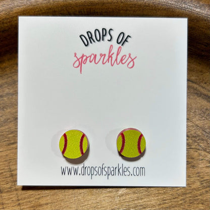 Acrylic Sports studs earrings