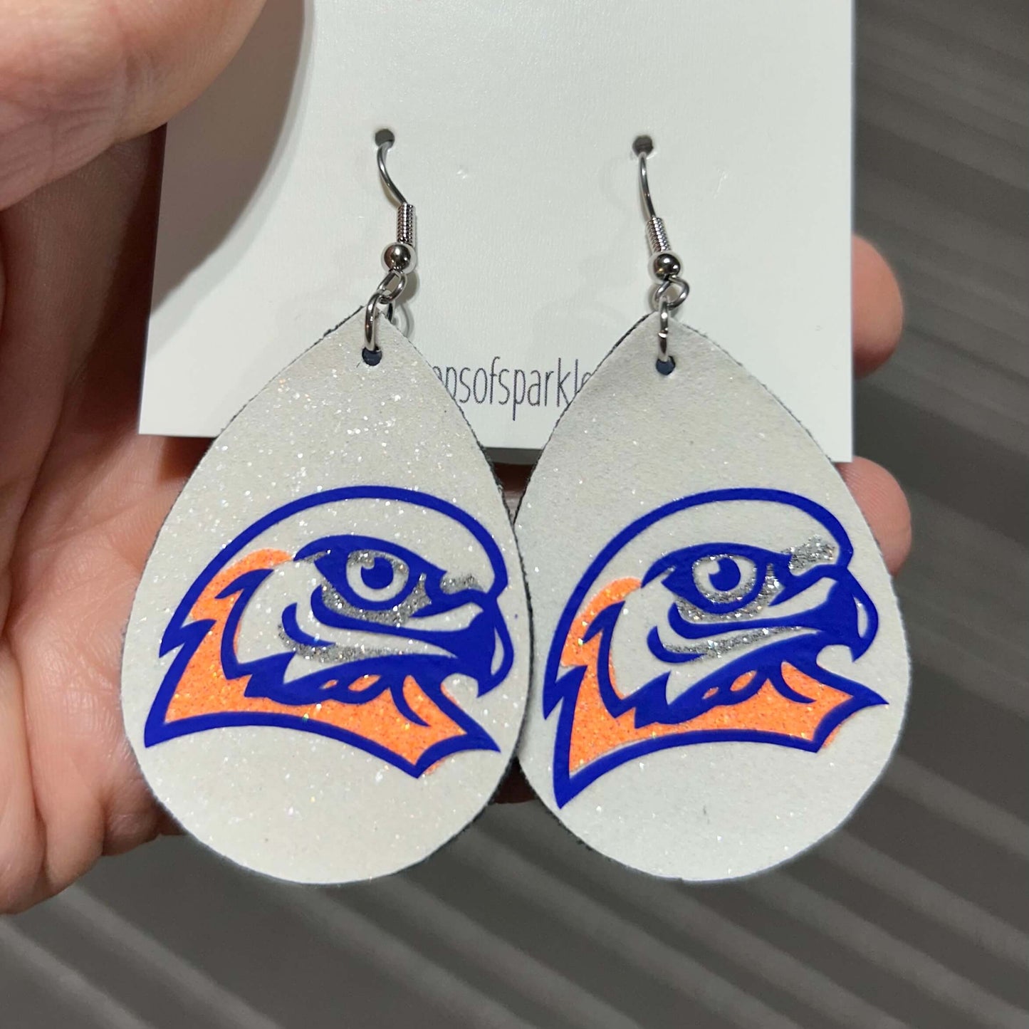 Olentangy - ELEMENTARY SCHOOLS faux leather dangle earrings