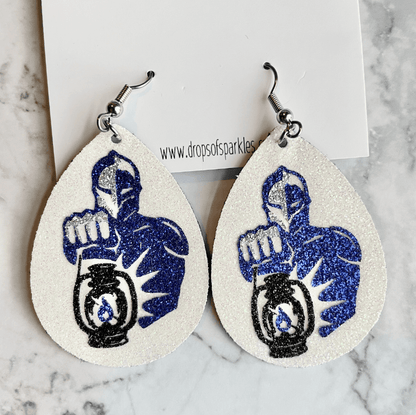 Olentangy MIDDLE SCHOOL faux leather dangle earrings