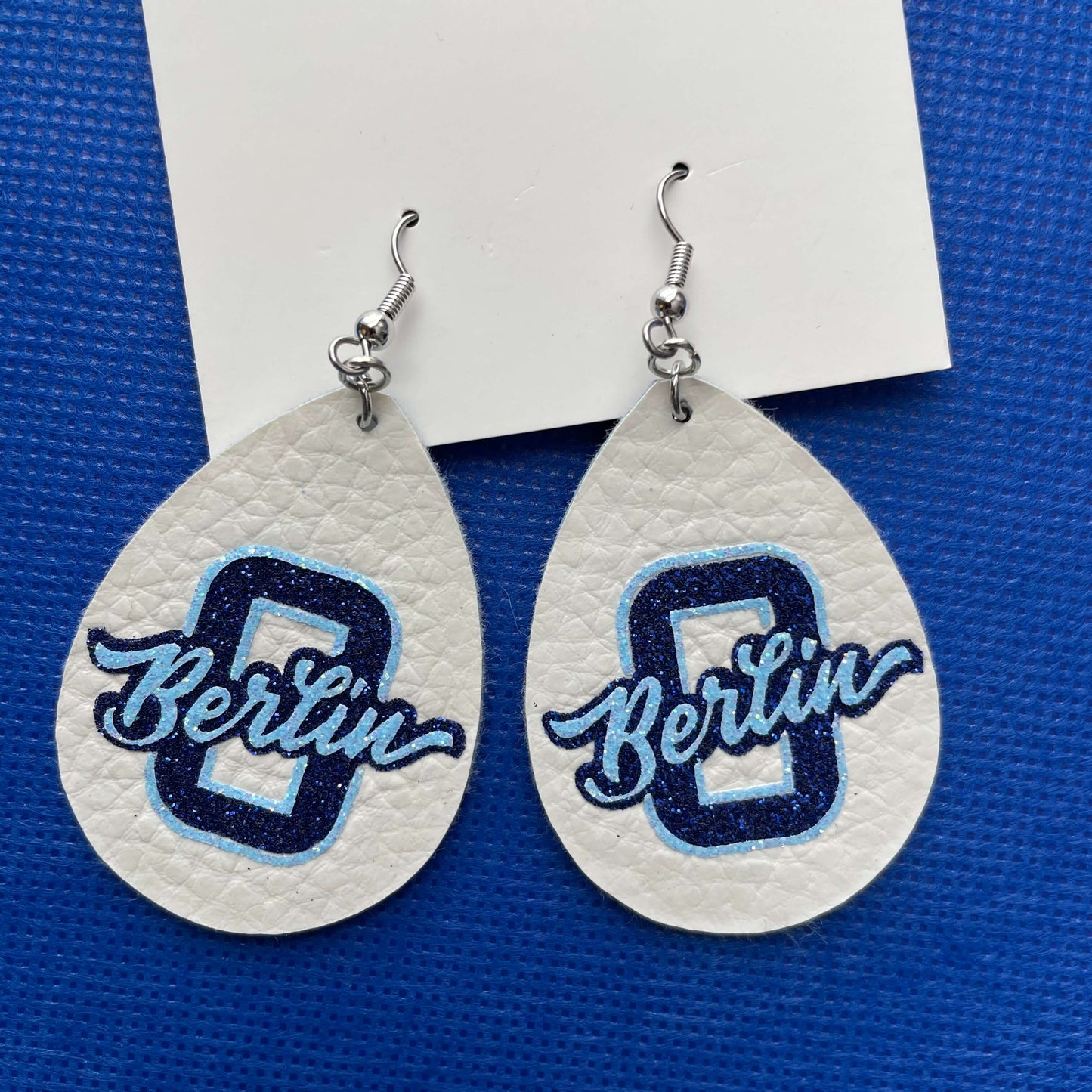 Olentangy - HIGH SCHOOL FAUX LEATHER teardrop earrings