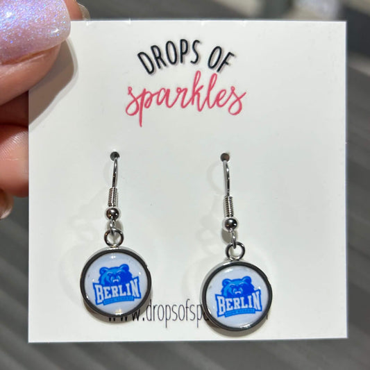 OLENTANGY: Half inch stainless steel pendant earrings