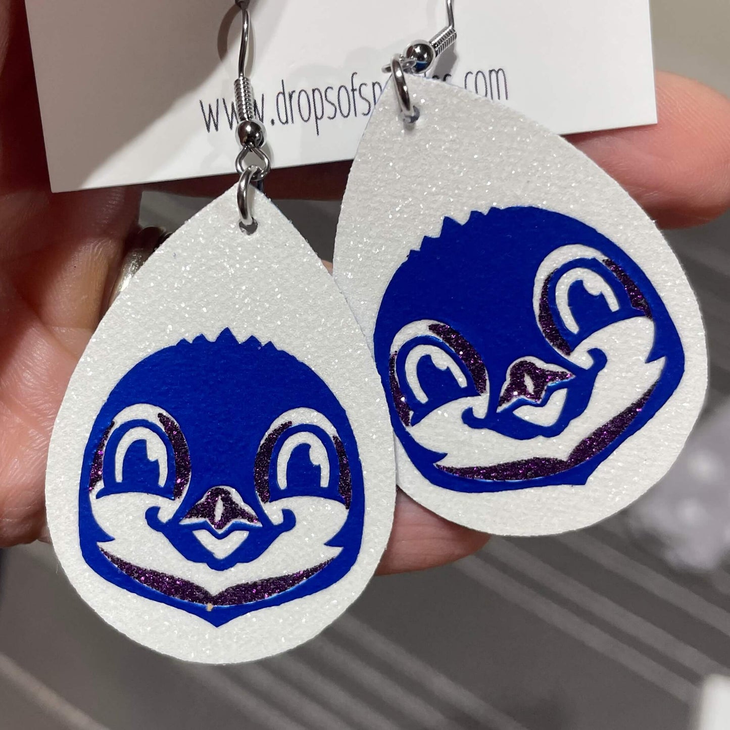olentangy preschool elementary faux leather dangle earrings