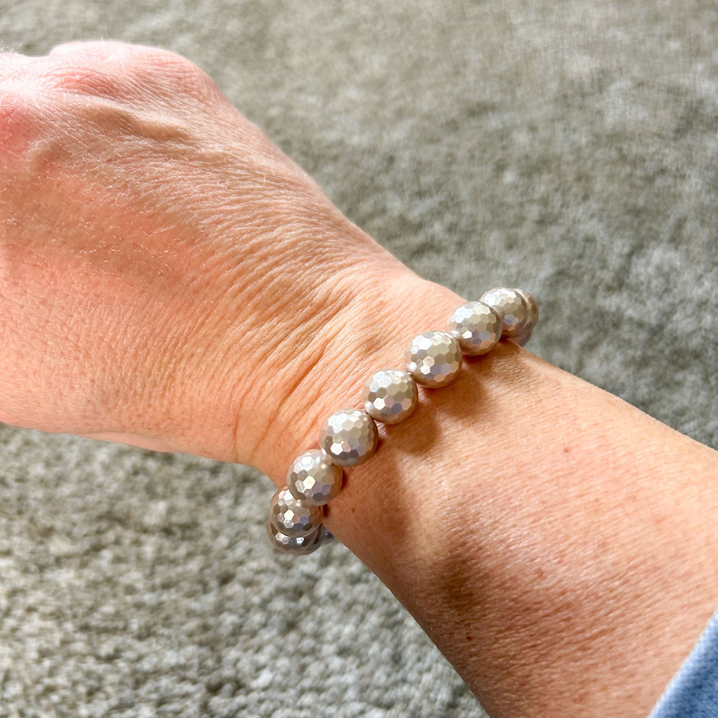 semi precious stone bracelets mother of pearl