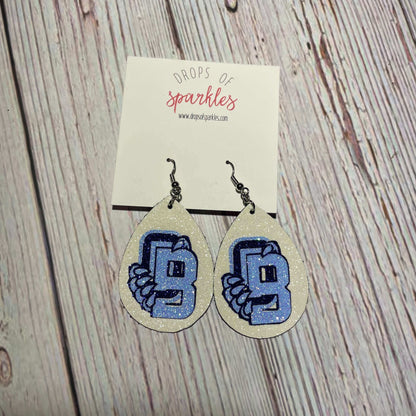 Olentangy - HIGH SCHOOL FAUX LEATHER teardrop earrings
