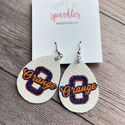 Olentangy - HIGH SCHOOL FAUX LEATHER teardrop earrings