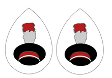 Load image into Gallery viewer, CUSTOM ORDER: TBDBITL (3+ color logo) single layer faux leather earrings
