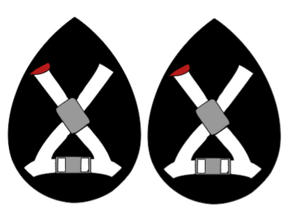 CUSTOM ORDER: TBDBITL (3+ color logo) single layer faux leather earrings