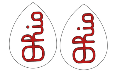 CUSTOM ORDER: TBDBITL (3+ color logo) single layer faux leather earrings