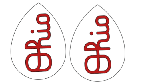 CUSTOM ORDER: TBDBITL (3+ color logo) single layer faux leather earrings