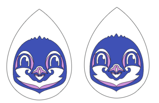 Olentangy Preschool Penguins faux leather earrings