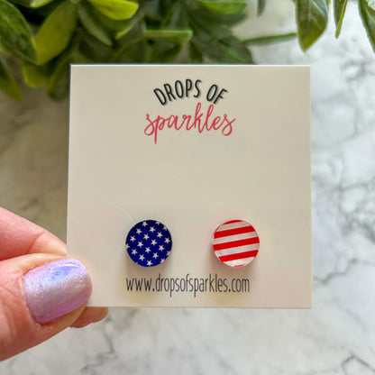Stars and Stripes collection stud earrings