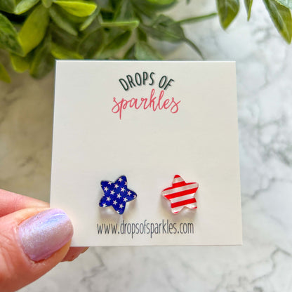 Stars and Stripes collection stud earrings