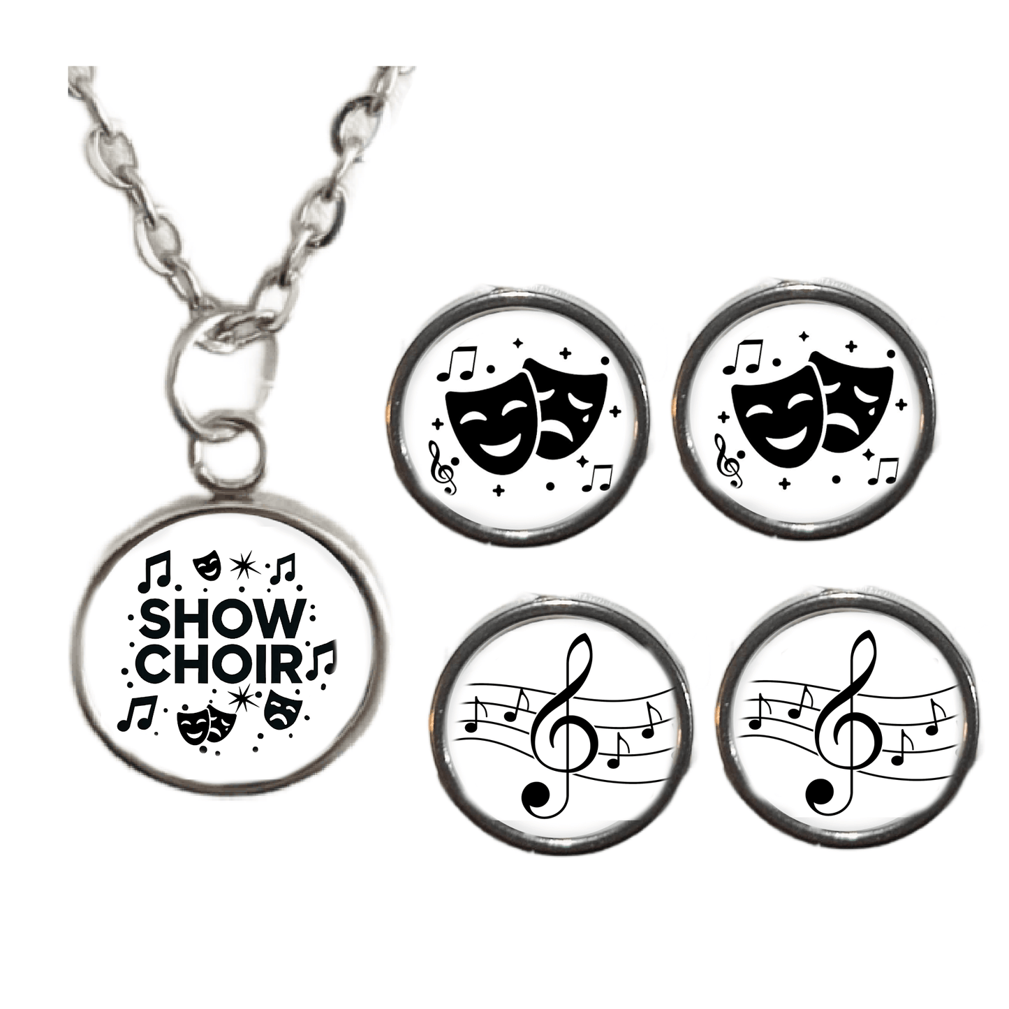 Show Choir/Theater/Music studs and pendants