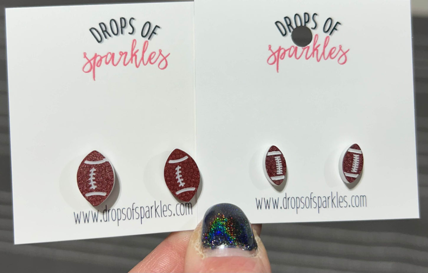 Acrylic Sports studs earrings