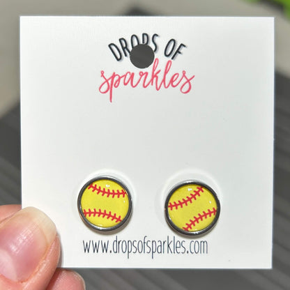 Sports studs earrings