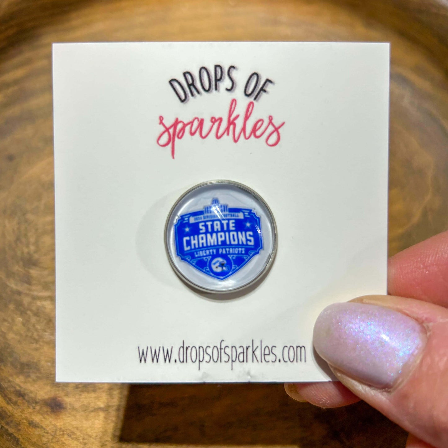 NEW!! CUSTOM button pin with clasp