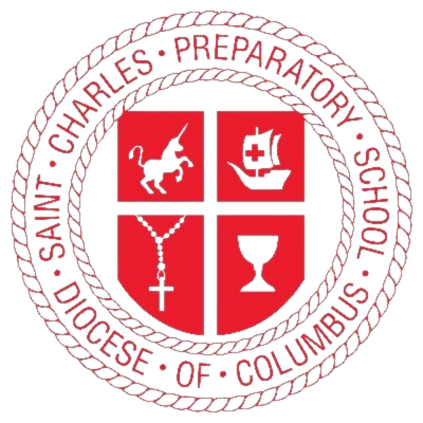 St. Charles Prep stud earrings