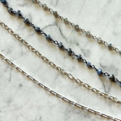 925 Sterling Silver 18" chain necklaces