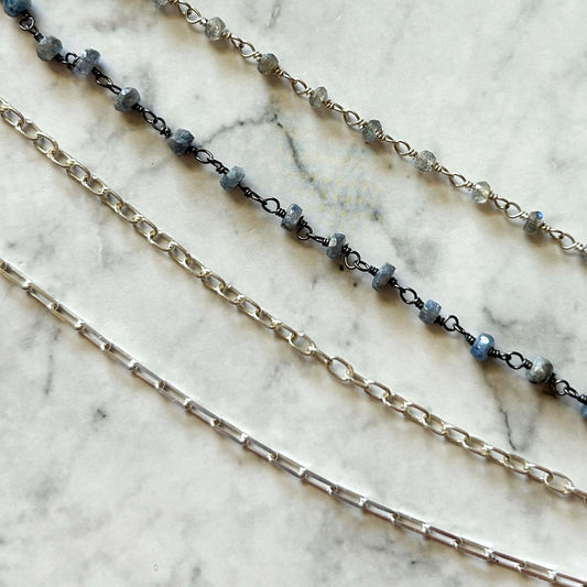 925 Sterling Silver 18" chain necklaces