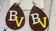 Load image into Gallery viewer, Buckeye Valley faux leather teardrop dangle earrings
