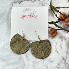 Load image into Gallery viewer, half moon genuine leather earrings
