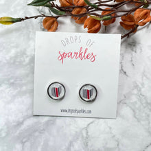 Load image into Gallery viewer, Ohio Buckeye helmet stud earrings
