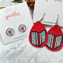 Load image into Gallery viewer, Ohio Buckeye helmet stud earrings
