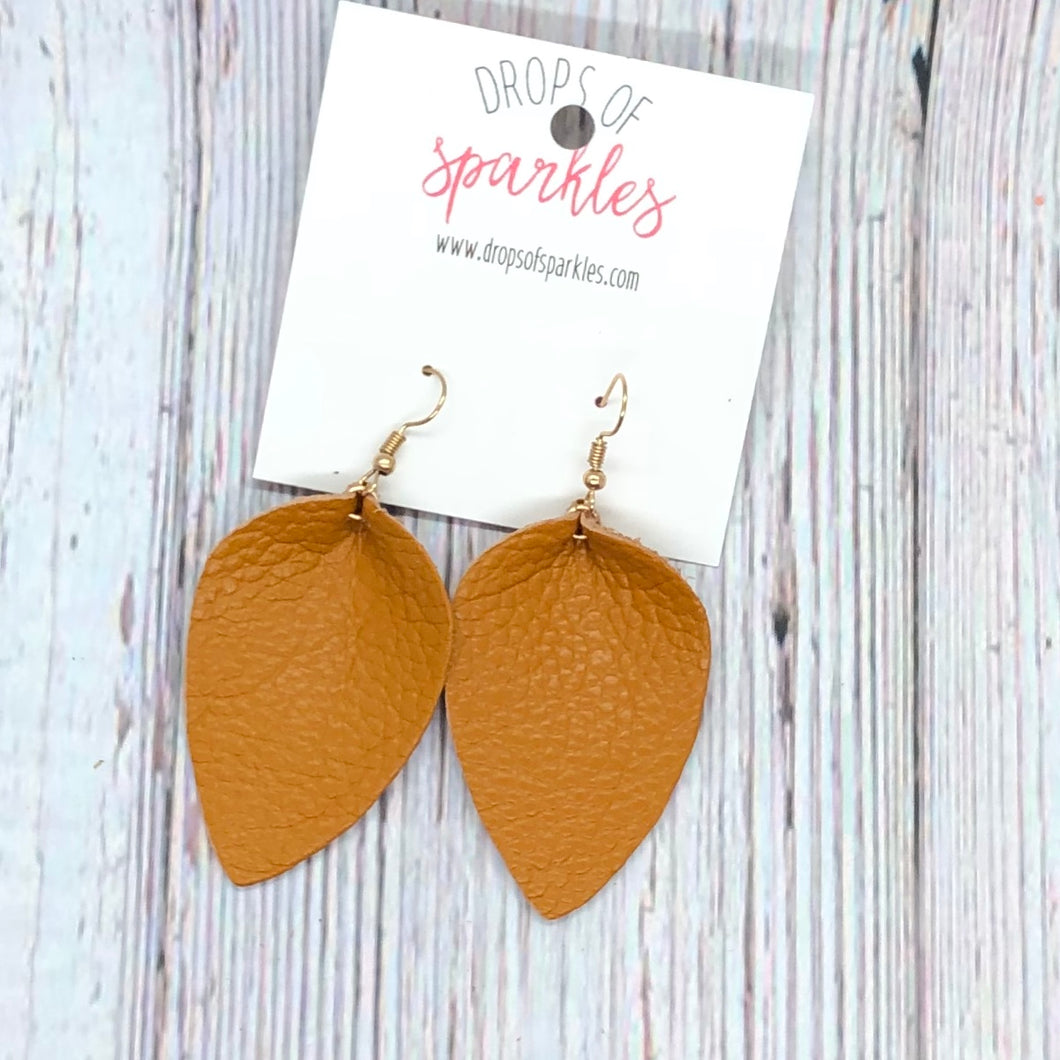 Genuine leather pinched teardrop
