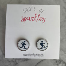 Load image into Gallery viewer, snow ski collection stud earrings
