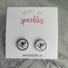 Load image into Gallery viewer, snow ski collection stud earrings
