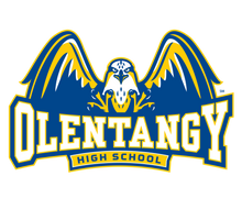 Load image into Gallery viewer, Olentangy HIGH SCHOOL logo pendant silver necklace
