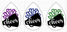 Load image into Gallery viewer, Cheerleader faux leather dangle earrings
