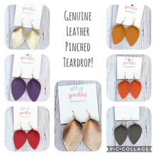 Load image into Gallery viewer, Genuine leather pinched teardrop

