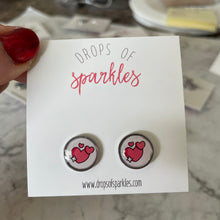 Load image into Gallery viewer, Tiny hearts stud earrings
