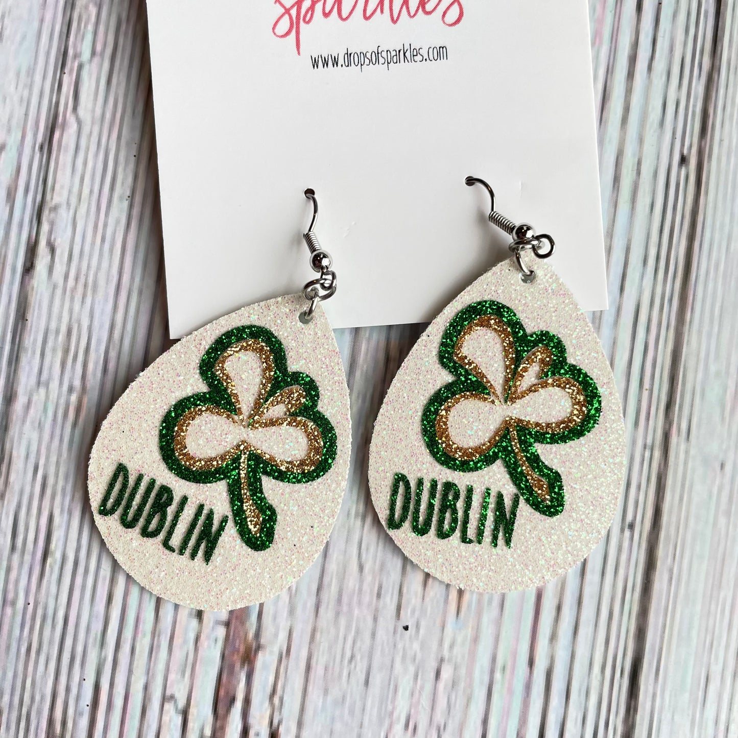 CUSTOM ORDER: (2 colors) single layer faux leather earrings