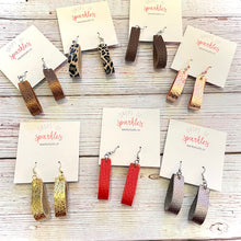 Load image into Gallery viewer, Genuine leather loop earrings
