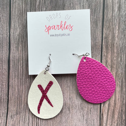 CUSTOM ORDER: (1 color) single layer faux leather earrings