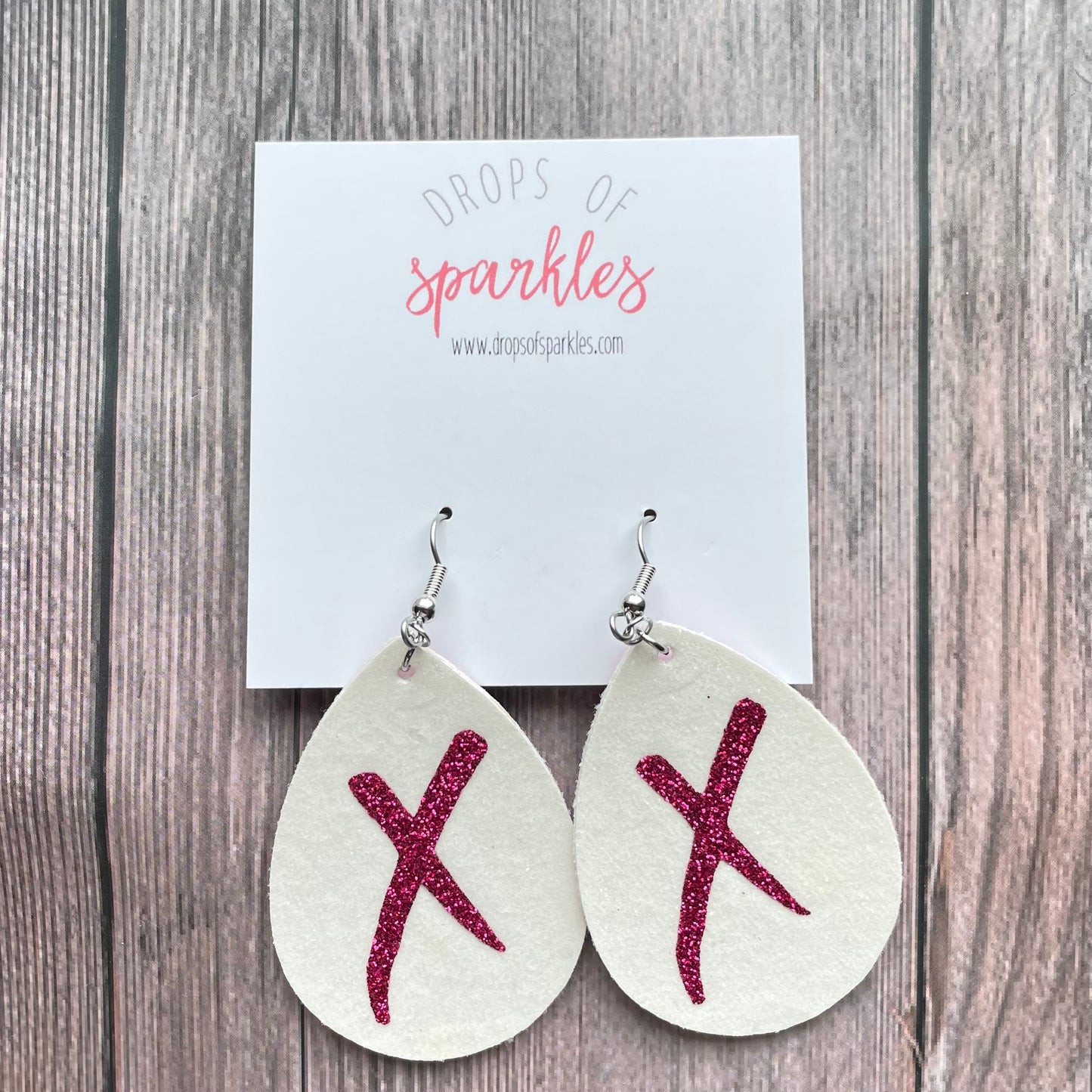 CUSTOM ORDER: (1 color) single layer faux leather earrings