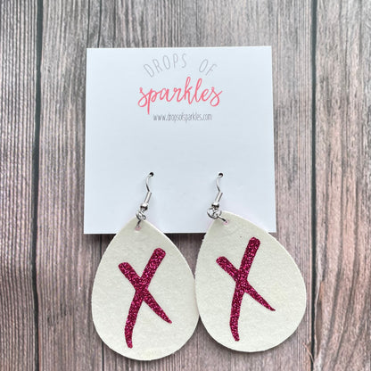 CUSTOM ORDER: (1 color) single layer faux leather earrings