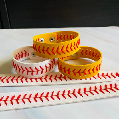 softball and baseball cuff wrap bracelets