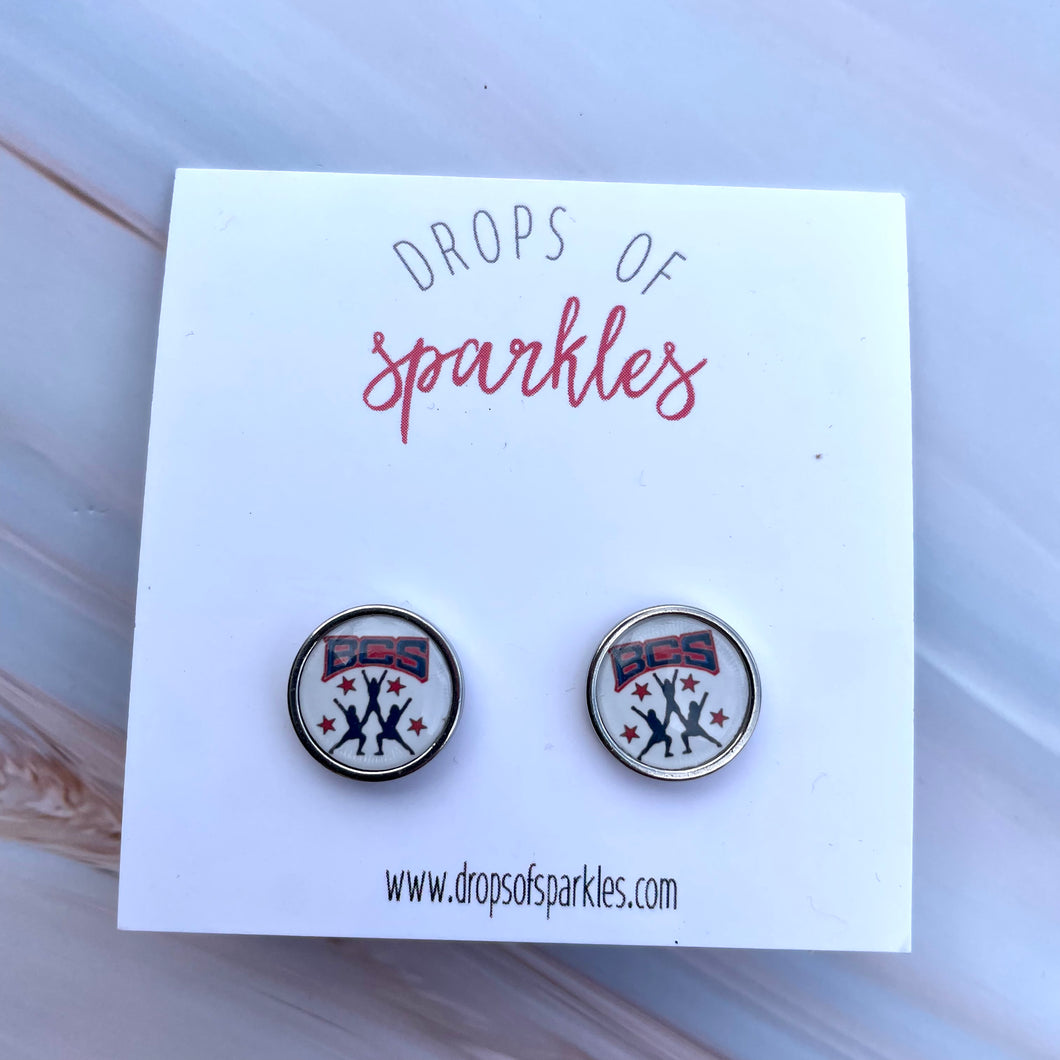 Buckeye Cheer Stars stud earrings