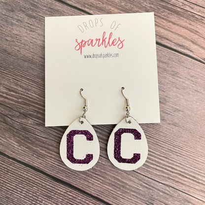 CUSTOM ORDER: (1 color) single layer faux leather earrings