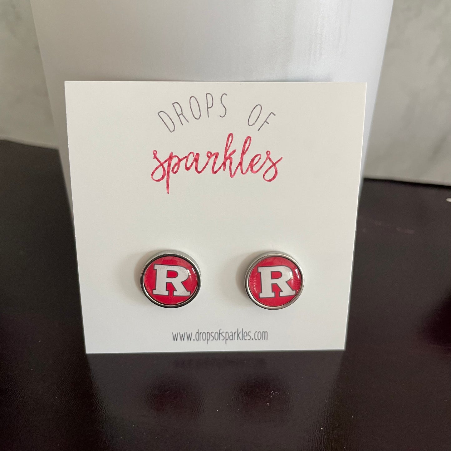 Rutgers stud earrings