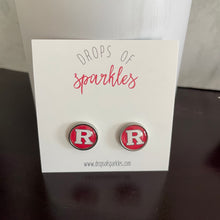 Load image into Gallery viewer, Rutgers stud earrings
