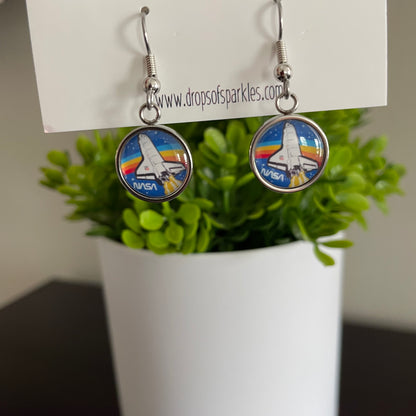 CUSTOM ORDER: Half inch stainless steel pendant earrings