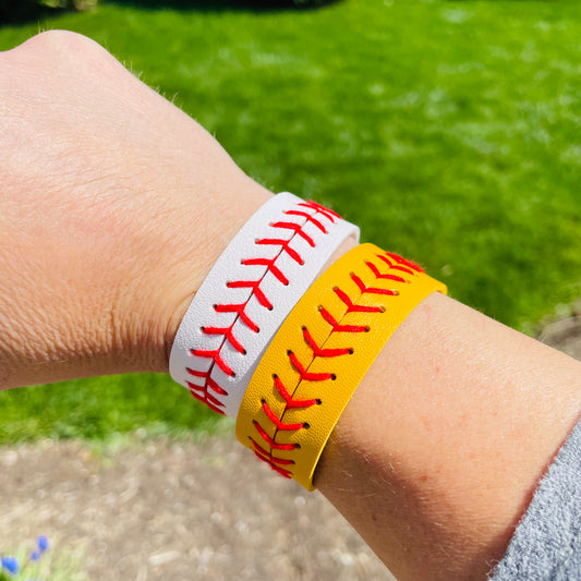 softball and baseball cuff wrap bracelets