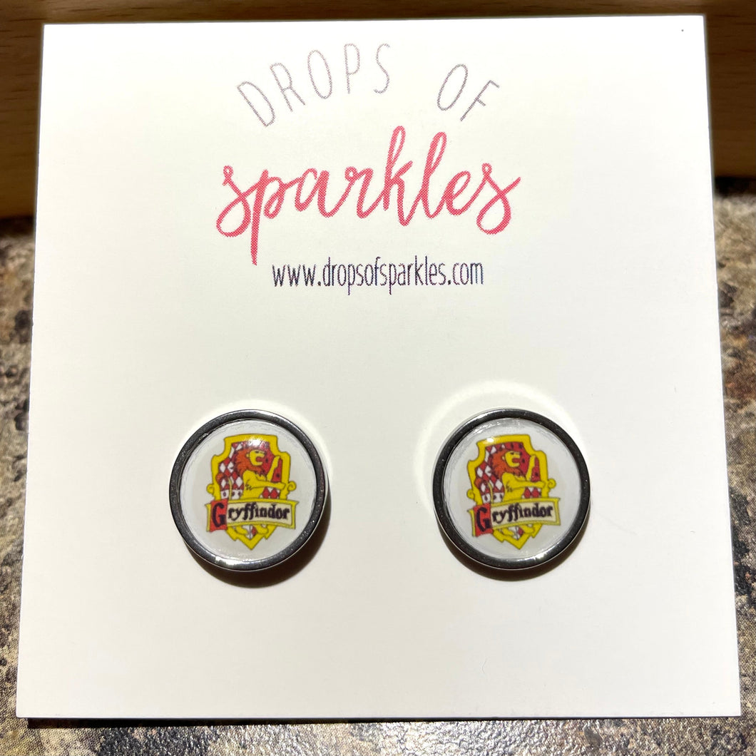 Harry Potter four houses stud earrings